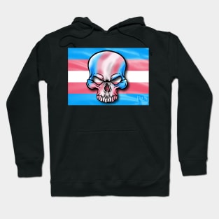 Transgender Pride Skull Hoodie